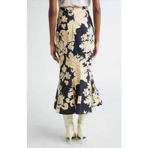 ETRO Abstract-Print Cotton Midi Skirt Size 2 US (38 IT) NEW $1990! - Picture 3 of 7